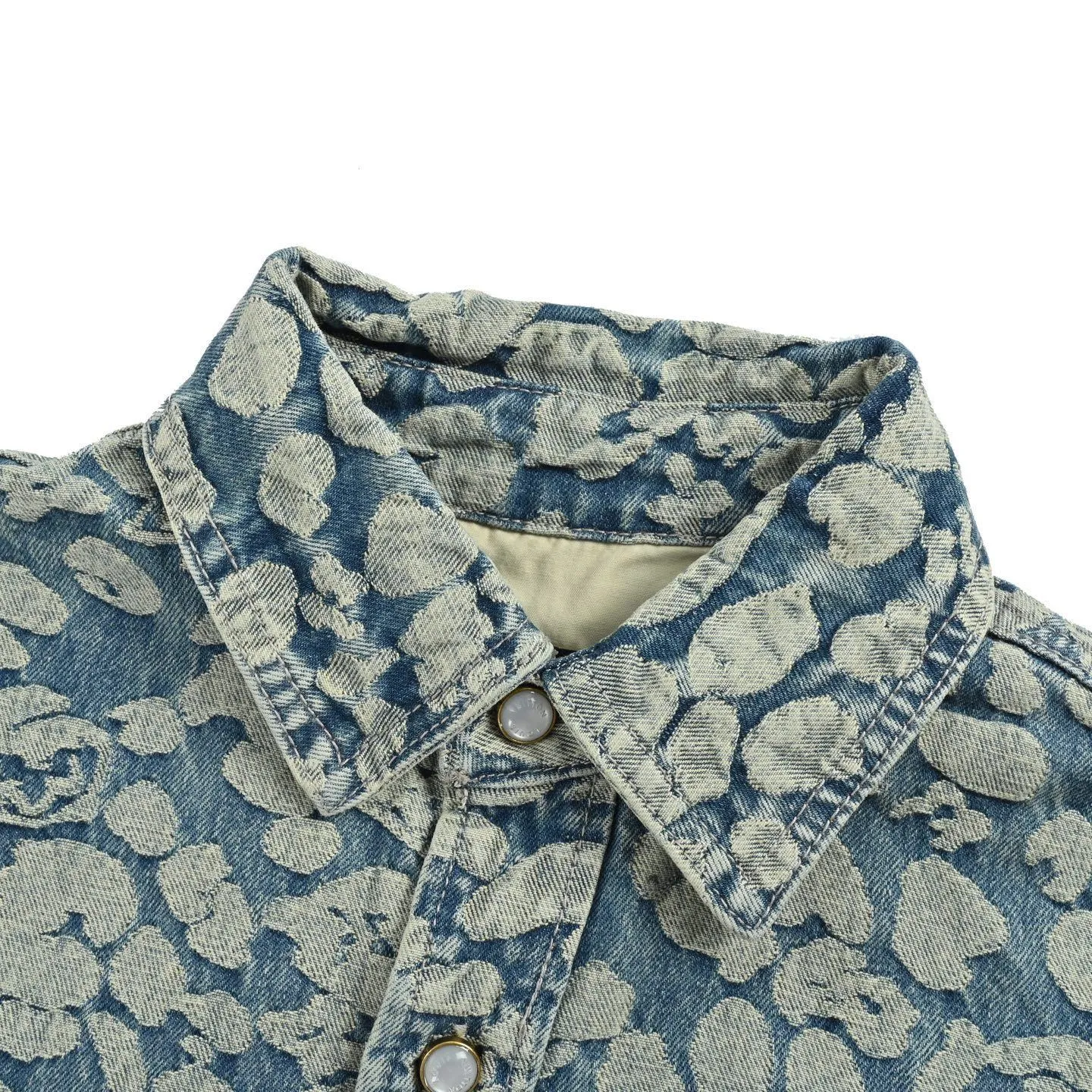 Louis Vuitton/Louis Vuitton Nigo joint style burnt flower work denim jacket